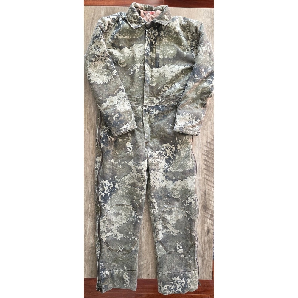 Redhead‎ Silent Hide Insulated Quilted Coverall Youth L Hunting One Piece Zip Up